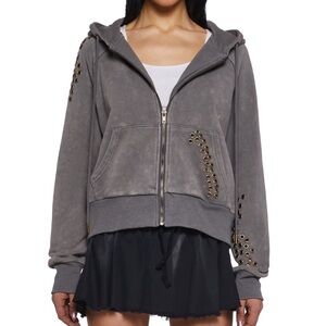 Current Mood Dirty Daylight Crop Hoodie NWOT